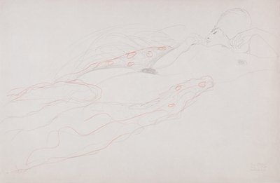 Reclining Nude by Gustav Klimt